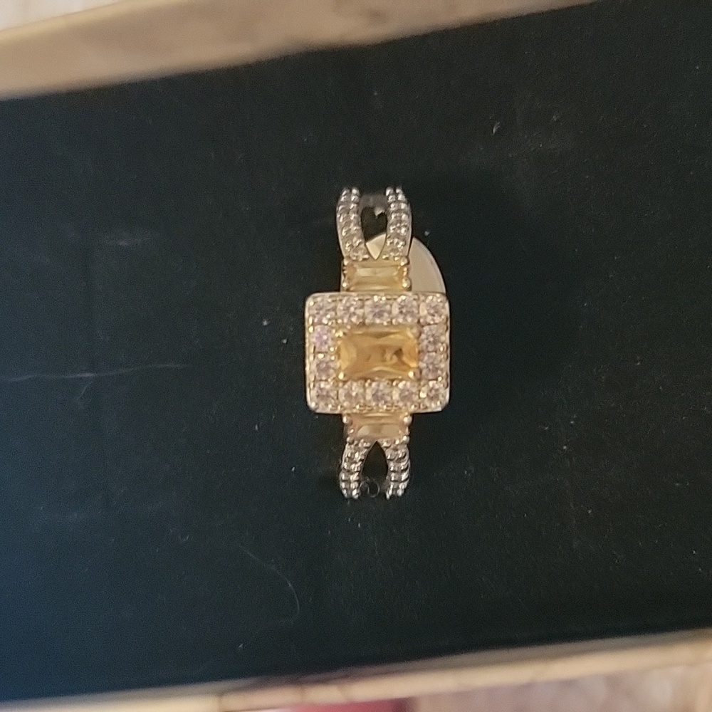BP SMOKEY TOPAZ STERLING CLUB RING